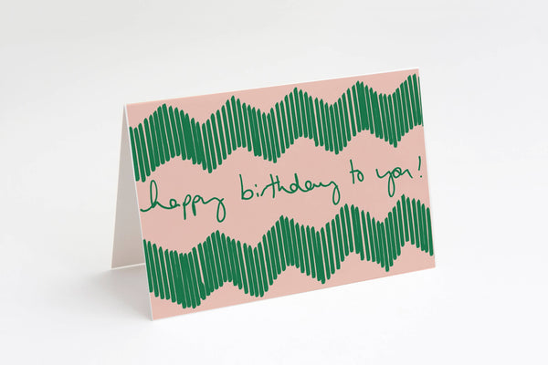 Ziggy Pink Birthday Card
