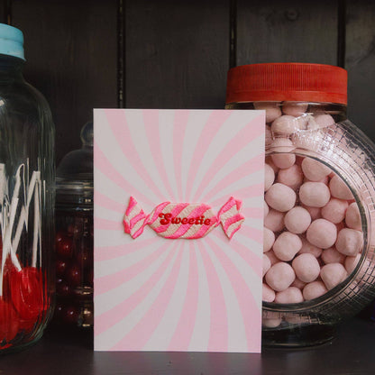 Sweetie Iron on Patch Greeting Card