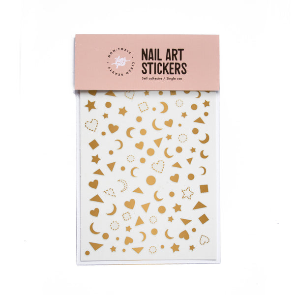 Nail Art Stickers - Metallic Gold
