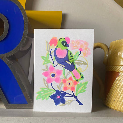 Riso Papercut Cards - Cockatoo