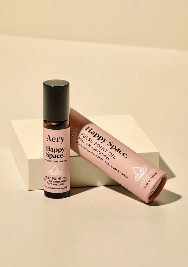 Aery Happy Space Pulse Point Roll On - Rose, Geranium & Amber