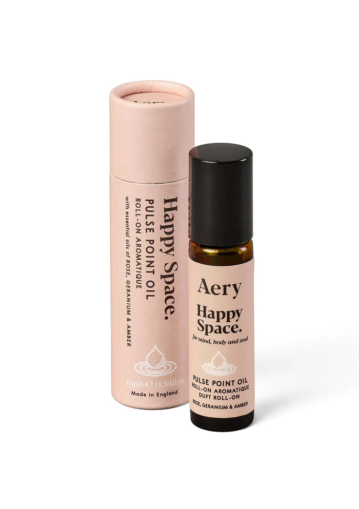 Aery Happy Space Pulse Point Roll On - Rose, Geranium & Amber