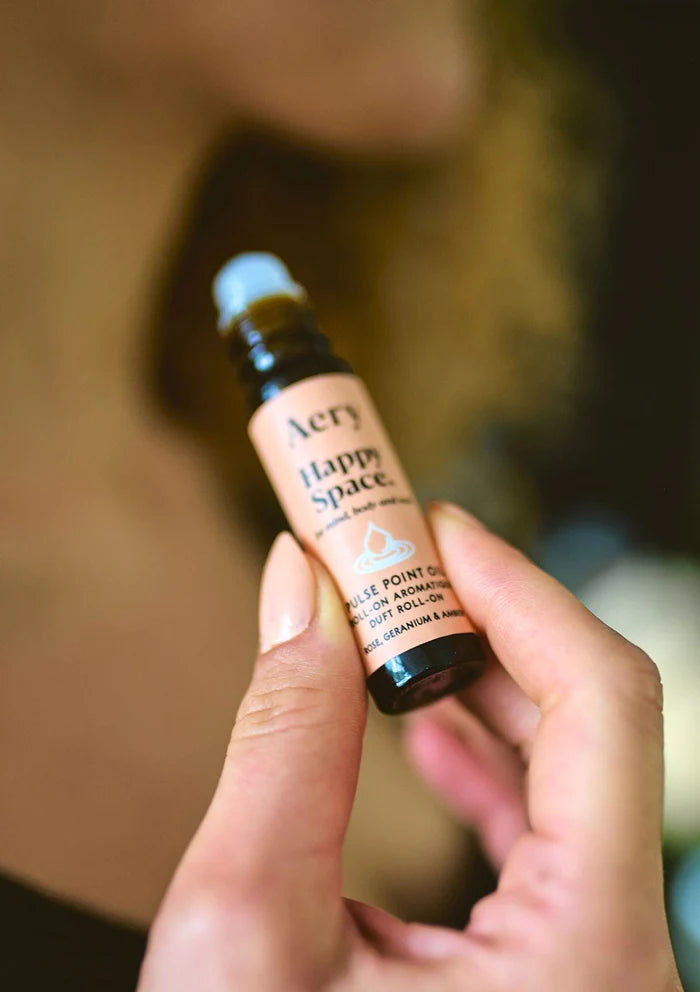 Aery Happy Space Pulse Point Roll On - Rose, Geranium & Amber