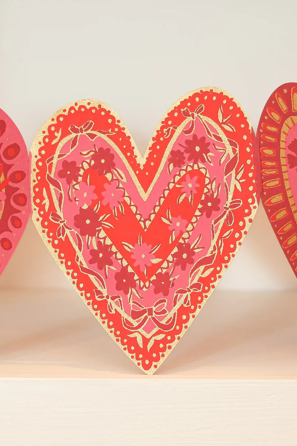 Hearts Concertina Garland