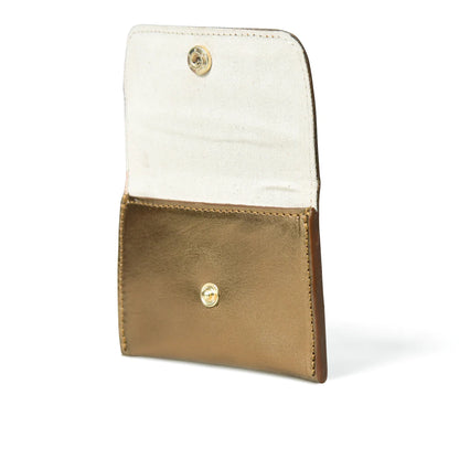 ELLIE Popper Card Holder Leather Purse