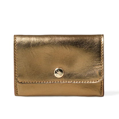 ELLIE Popper Card Holder Leather Purse