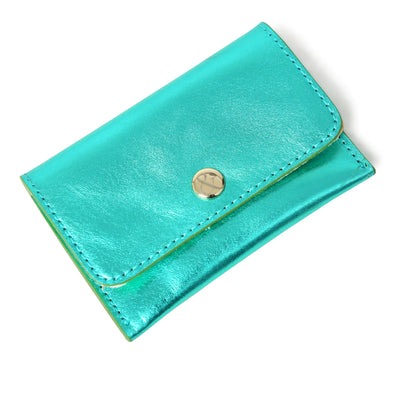ELLIE Popper Card Holder Leather Purse