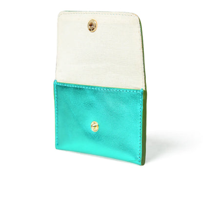 ELLIE Popper Card Holder Leather Purse