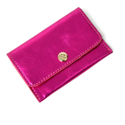 ELLIE Popper Card Holder Leather Purse
