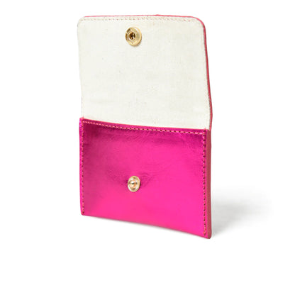ELLIE Popper Card Holder Leather Purse