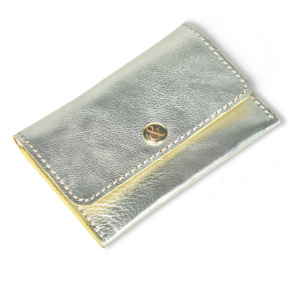 ELLIE Popper Card Holder Leather Purse