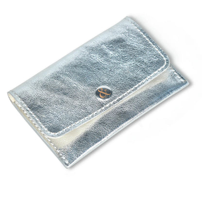 ELLIE Popper Card Holder Leather Purse
