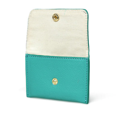 ELLIE Popper Card Holder Leather Purse