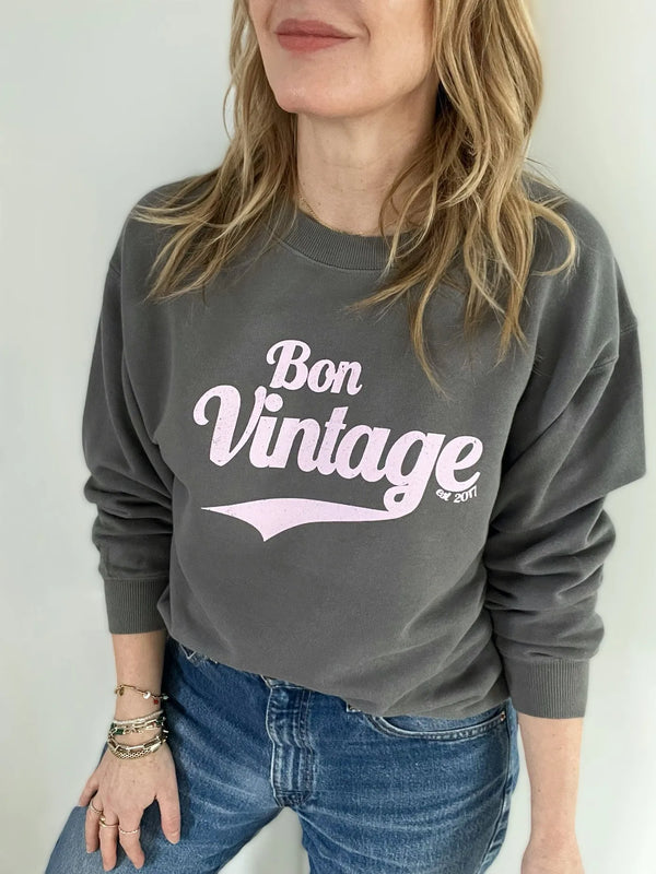 FWP by Rae Bon Vintage Retro Sweatshirt Olive Lilac