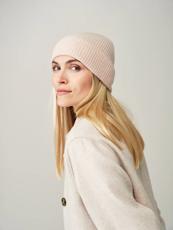 Cashmere Beanie Hat- Pink