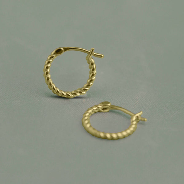 Mini Twisted Hoop Earrings