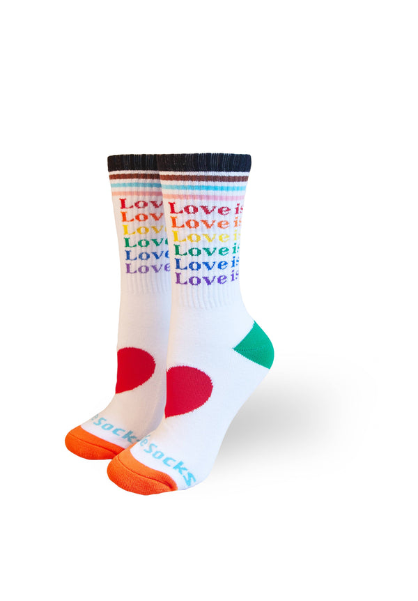 Love is Love All Inclusive Rainbow Sock- Unisex