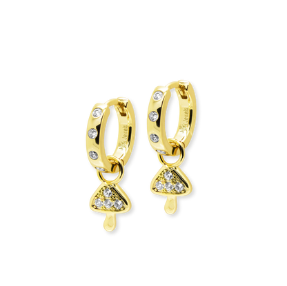 Mini Mushie Charm Hoop Earrings