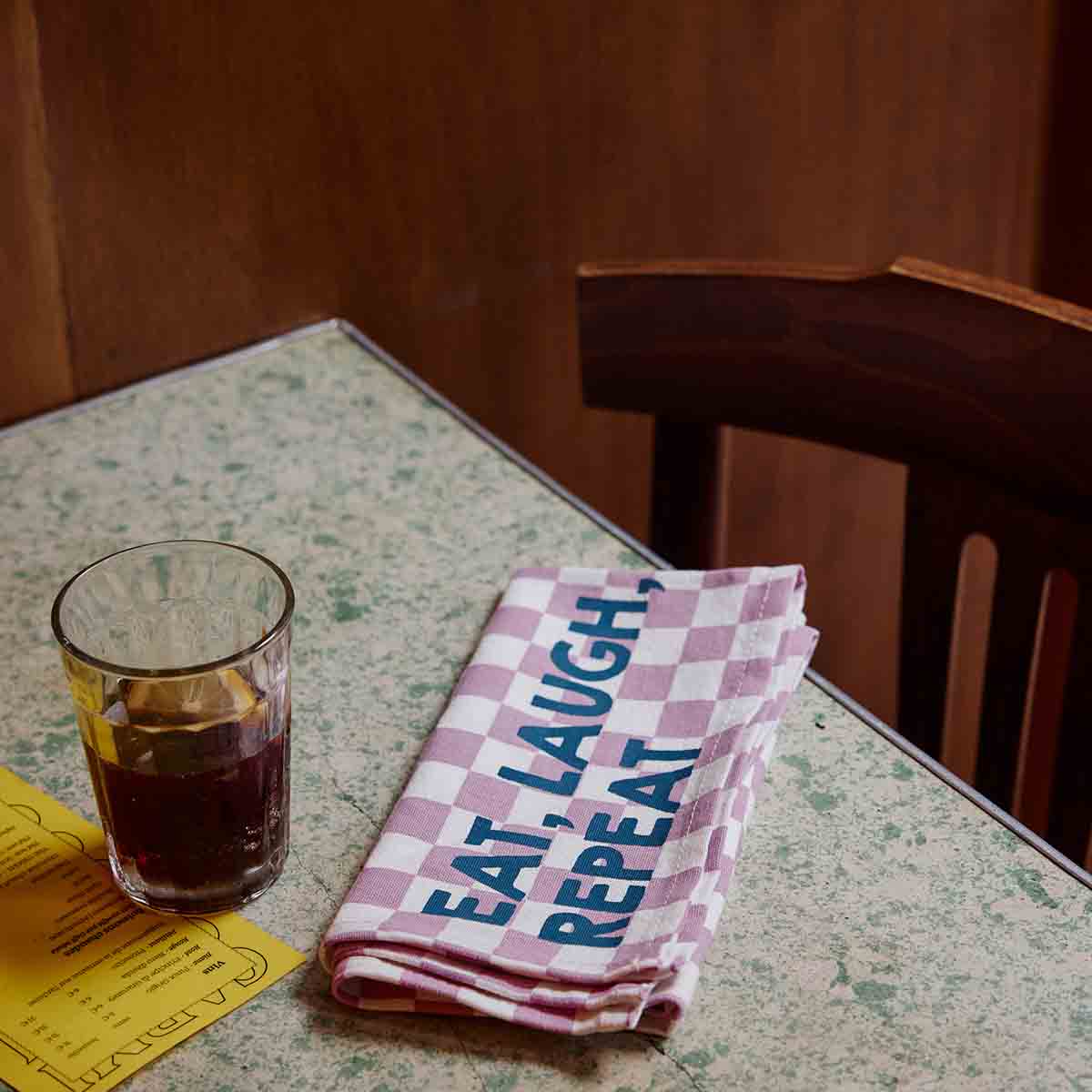 NAPKIN JOSEPHINE STRAWBERRY - EAT, LAUGH, REPEAT