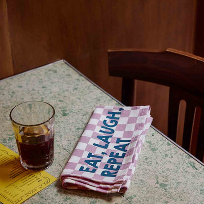 NAPKIN JOSEPHINE STRAWBERRY - EAT, LAUGH, REPEAT