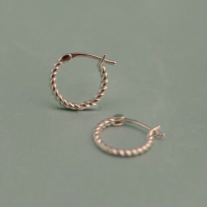 Mini Twisted Hoop Earrings