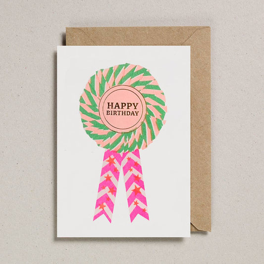 Riso Rosette Cards -  Happy Birthday