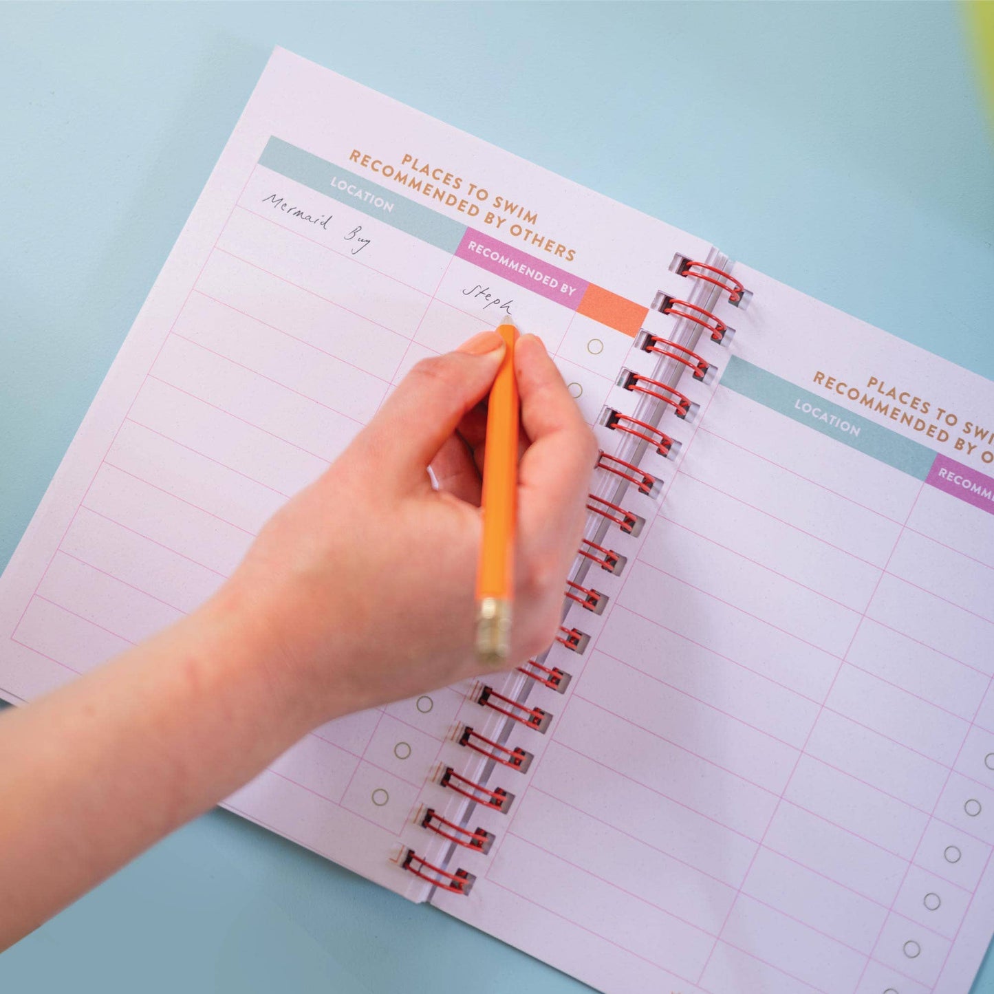 Swim Journal A5 | Pink & Red | Softcover