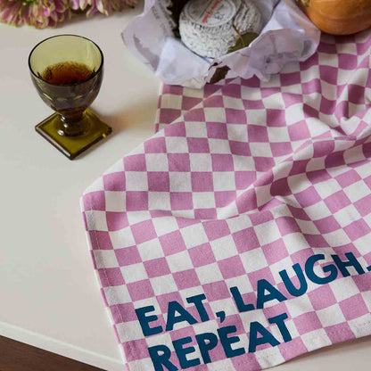 NAPKIN JOSEPHINE STRAWBERRY - EAT, LAUGH, REPEAT