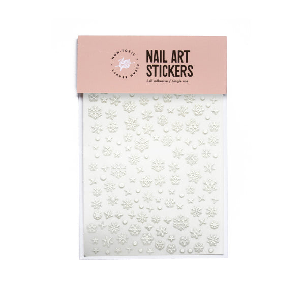 Nail Art Stickers - Snowflakes White