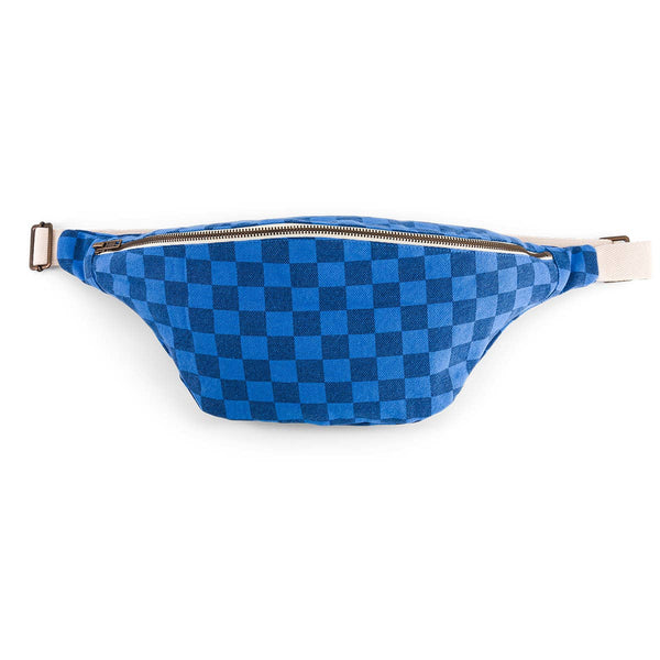 WOMEN BUM BAG CHECKERBOARD GREEK BLUE / NAVY BLUE