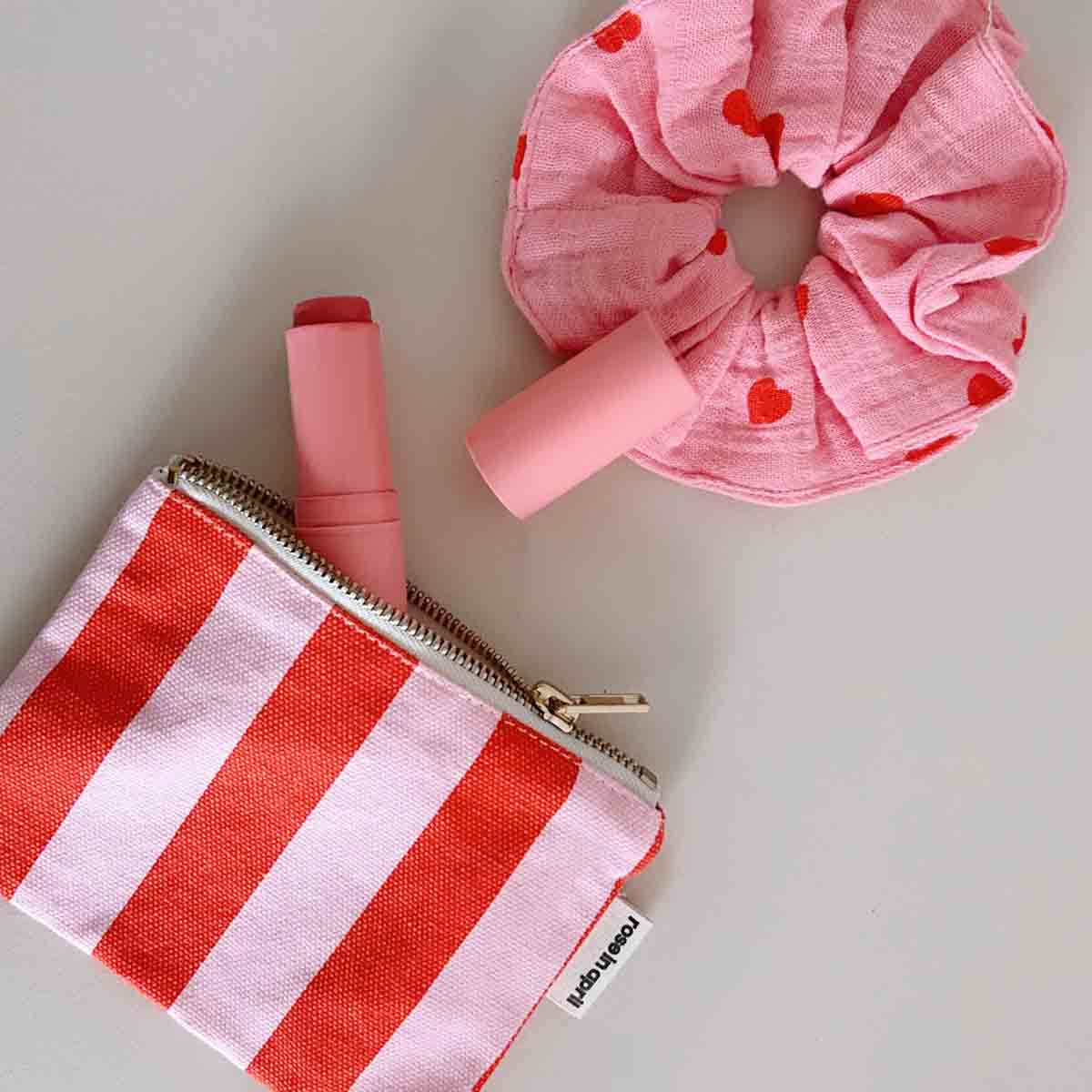 MARIE PURSE STRIPES TOMATO / CANDY PINK