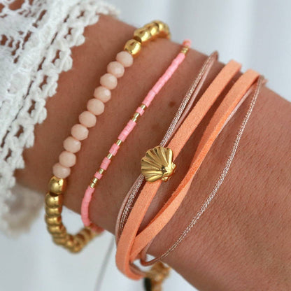 Armband miyuki neon coral