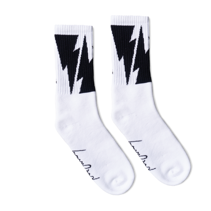 Mike Vallely Bolt Socks | White