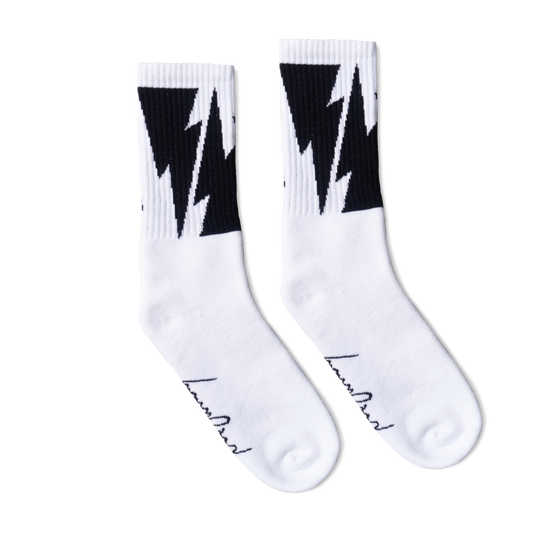 Mike Vallely Bolt Socks | White