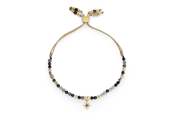 Una Gold & Black Spinel Mix Gemstone Bracelet