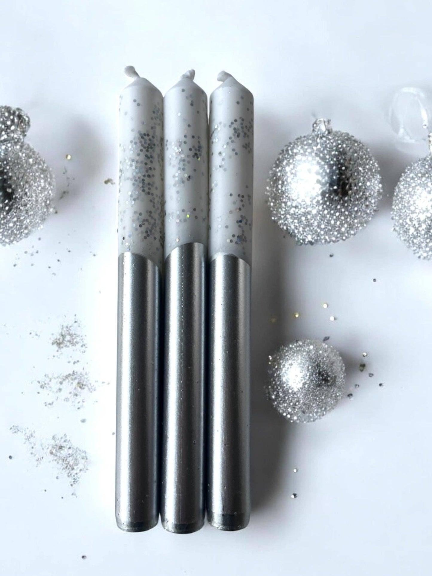 MIRRORBALL Dip Dye Dinner Candle Trio