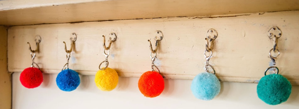 Pom Pom Keyrings