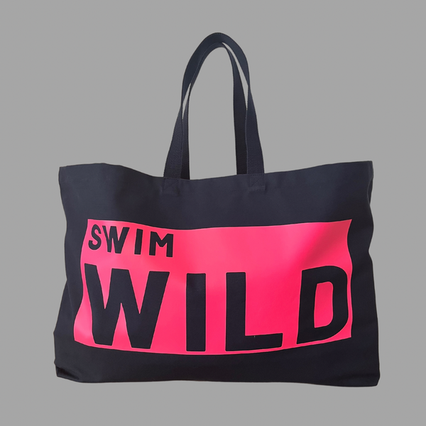 Swim Wild Jumbo Bag Navy/Neon Pink