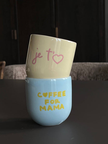 Sisi mug, Coffee for mama, blue