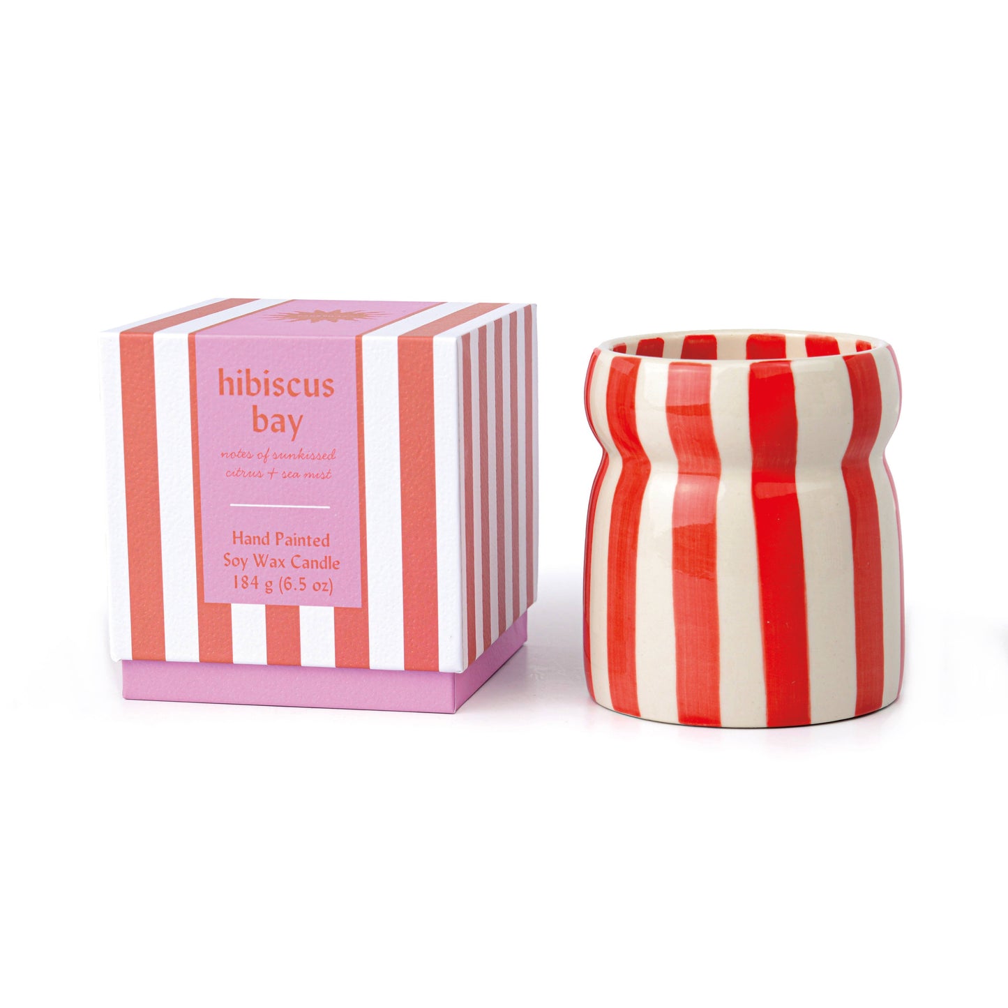 Paddywax Cabana Red Ceramic Candle - Hibiscus Bay