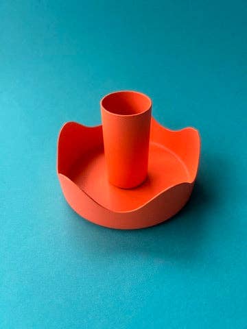 Orange Colour Pop Wavy Candle Holder