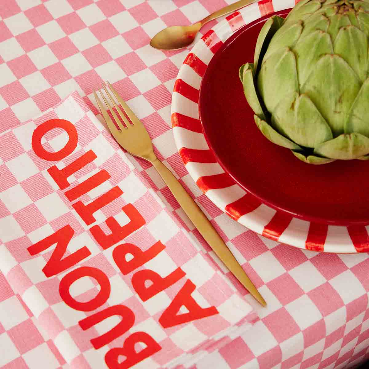 NAPKIN JOSEPHINE STRAWBERRY - BUON APPETITO