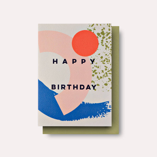 Memphis Brush Birthday Card