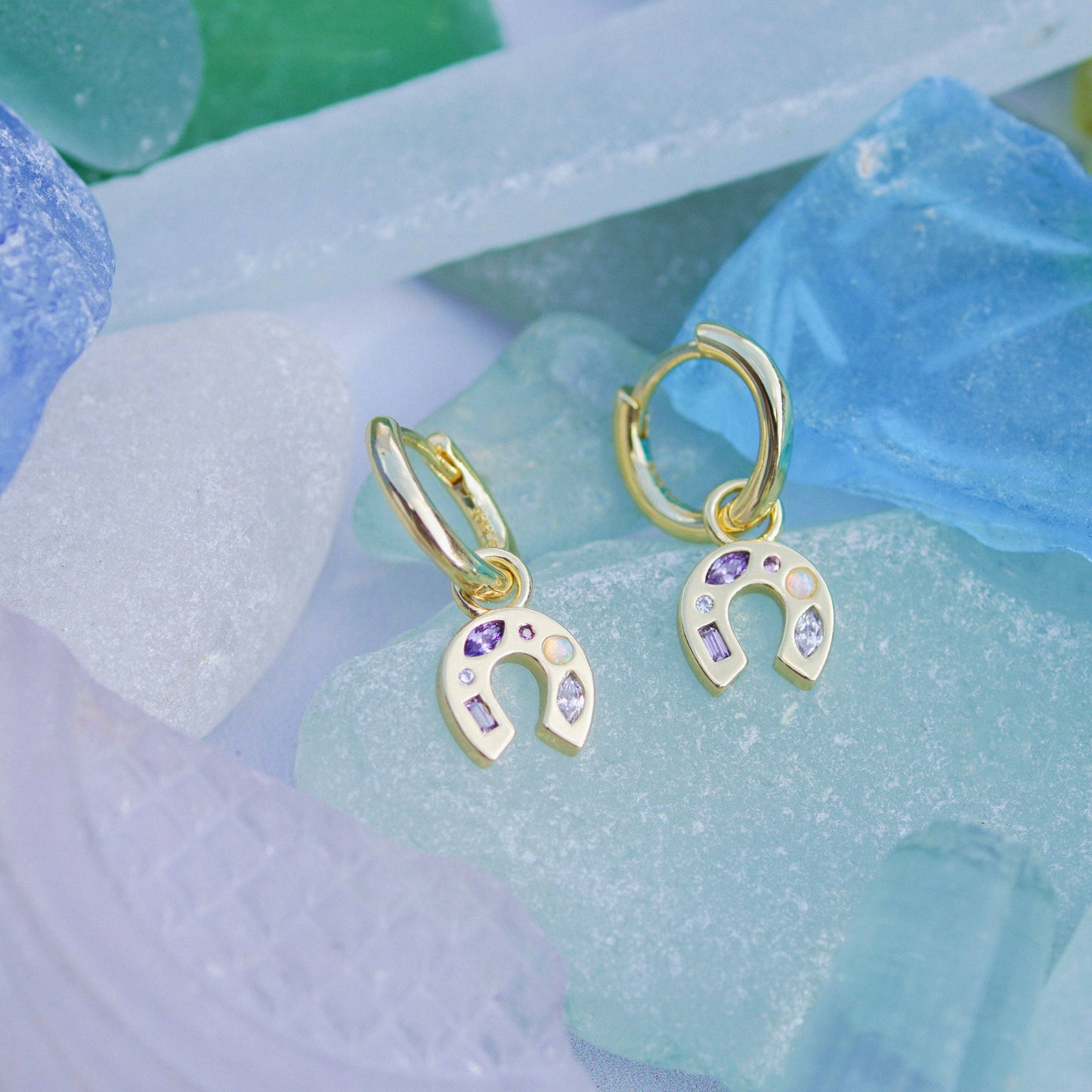 Mini Lucky Charm Hoop Earrings