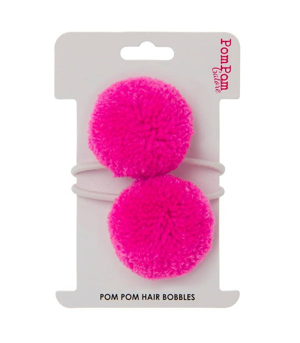 Pink Pom Pom Hair Tie Bobbles