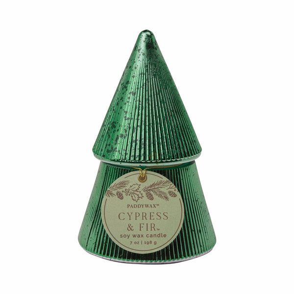 Paddywax Cypress & Fir Green Stacked Tree Candle