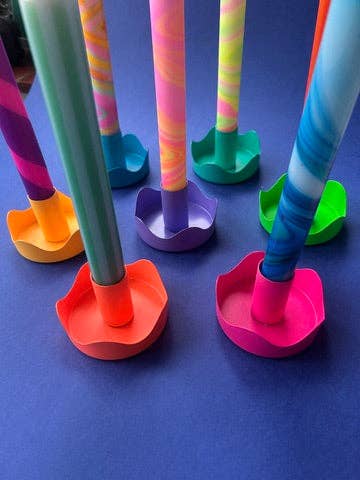 Magenta Colour Pop Wavy Candle Holder