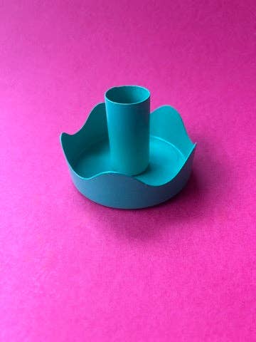 Aqua Colour Pop Wavy Candle Holder