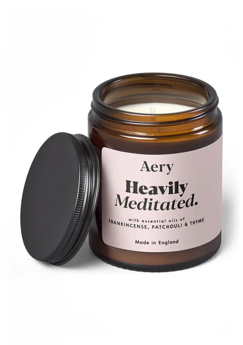 Aery Himalayan Heavily Meditated Scented Jar Candle-Frankincense Patchouli and Thyme