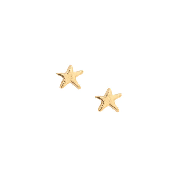 Star Stud earrings -8ct Gold Vermeil